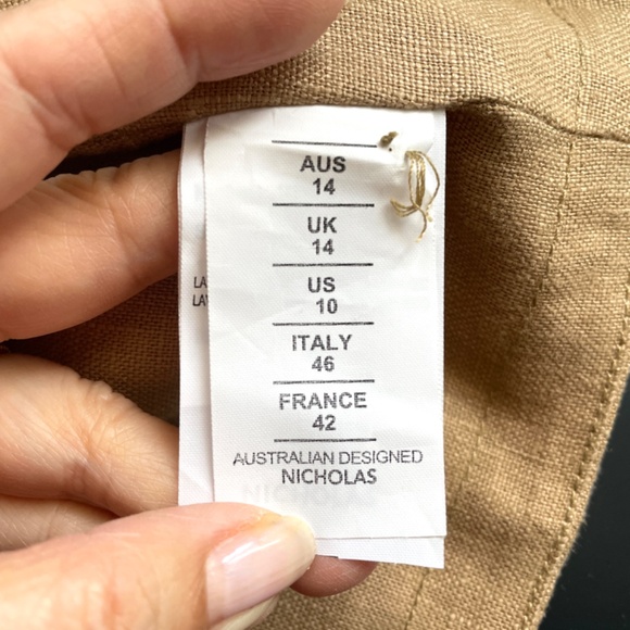 Nicholas Taupe Linen Crop Top - 10 🇨🇳 - Picture 7 of 13